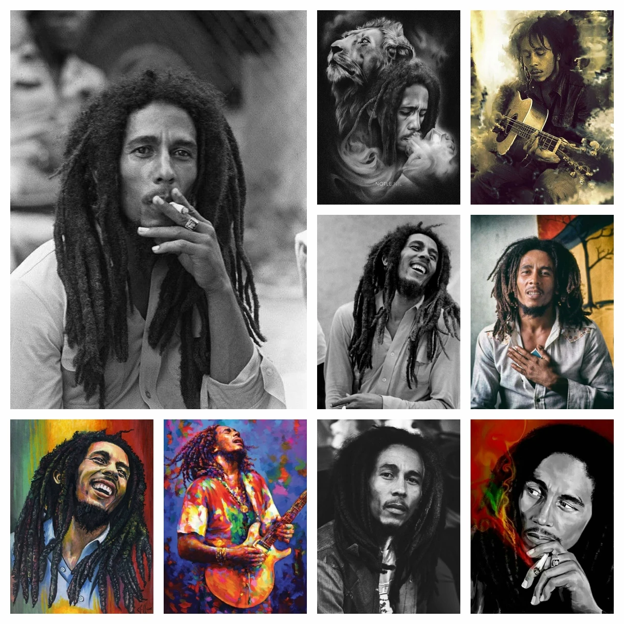 

Classical Reggae Music Jamaian Singer 5d Full Square Drills Diamond Painting Bob Marley Portrait Cross Stitch Art Room Decor