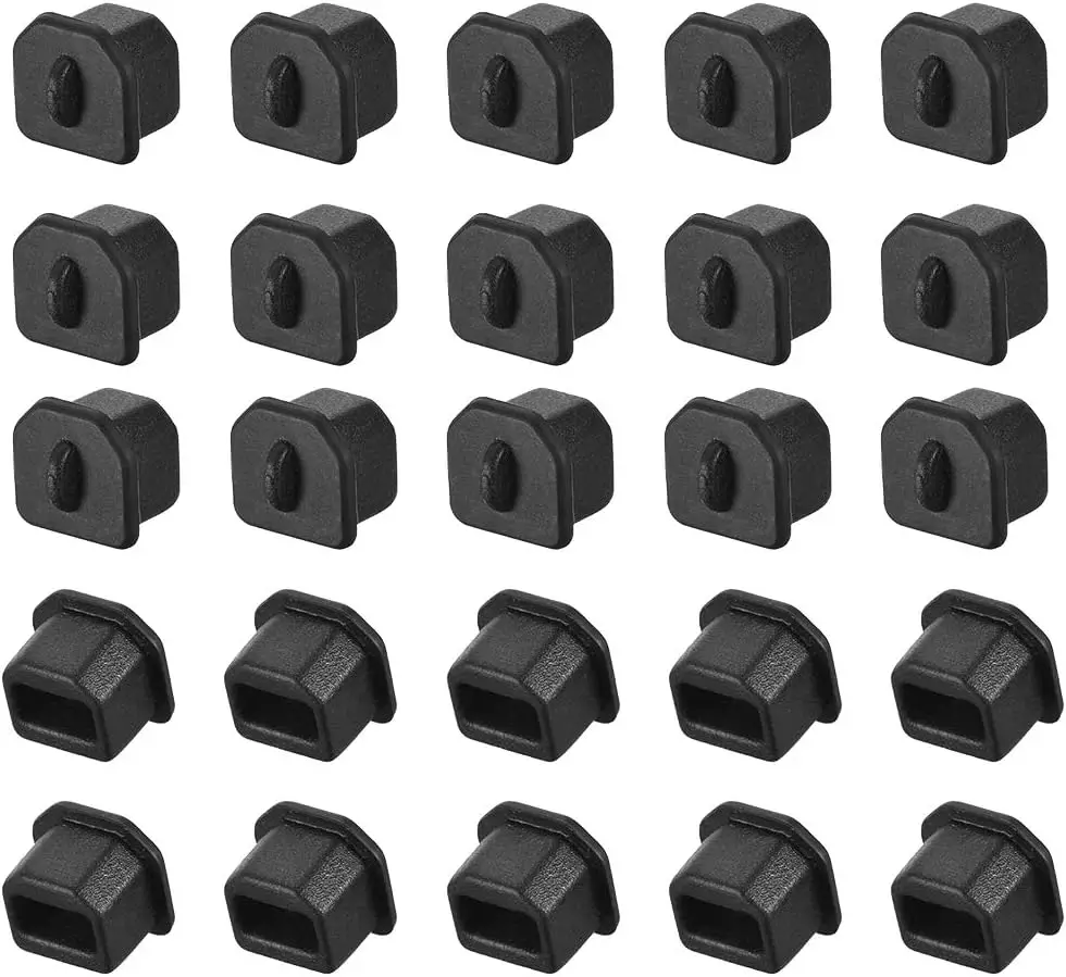 

Silicone USB B Anti-Dust Stopper Cap Cover Black 20pcs