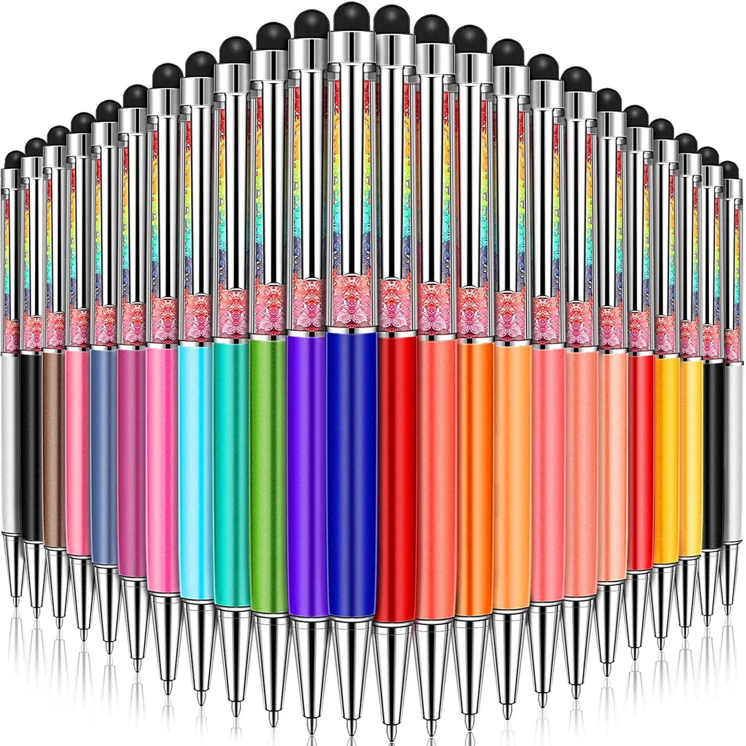

Crystal Ballpoint Pen Crystal Stylus Pen Bling Ballpoint Pens Glitter Diamond Pen 2-in-1 Slim Pens Capacitive Writing Pens