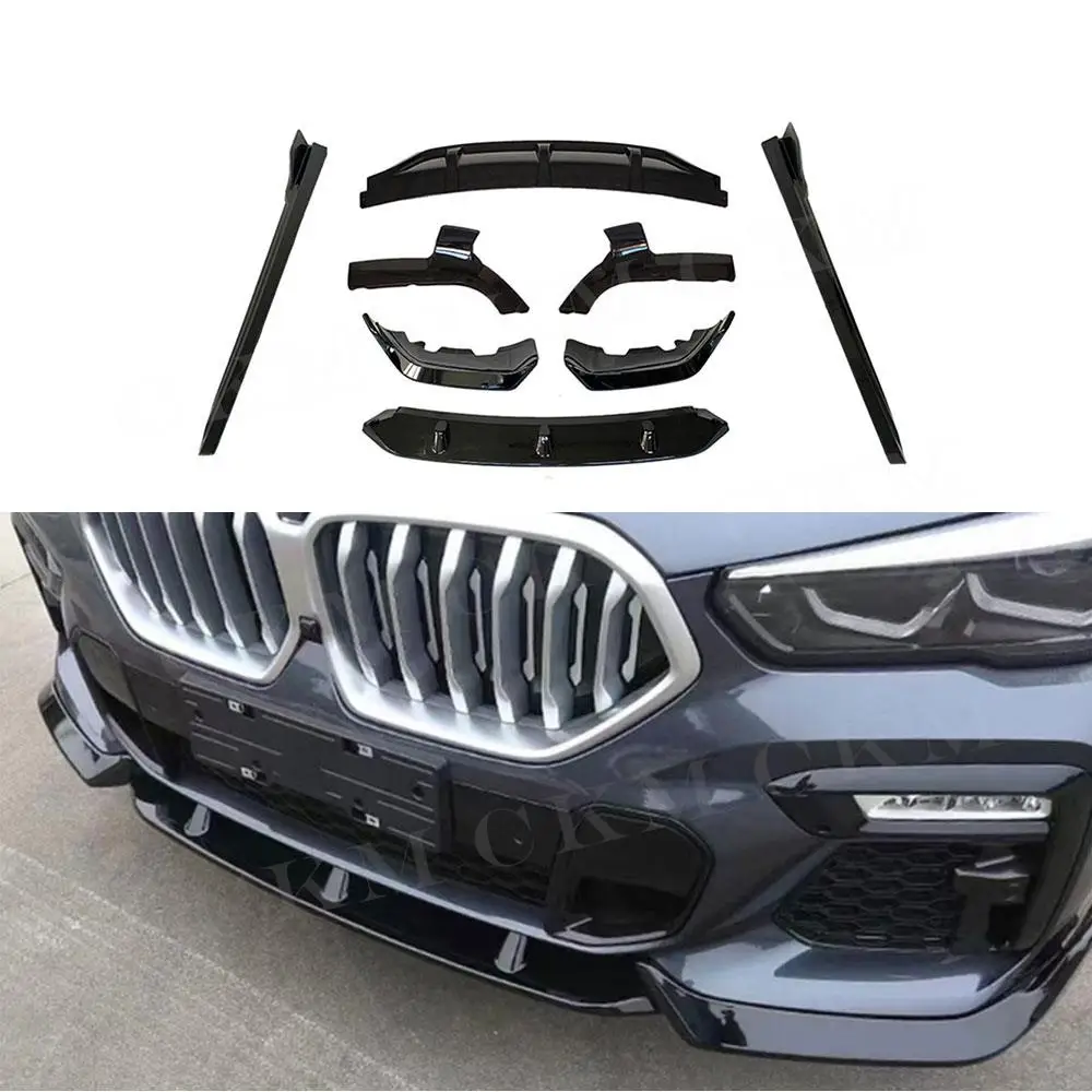 Юбка-бампер для BMW X6 G06 M Sport 2020 - 2022 ABS