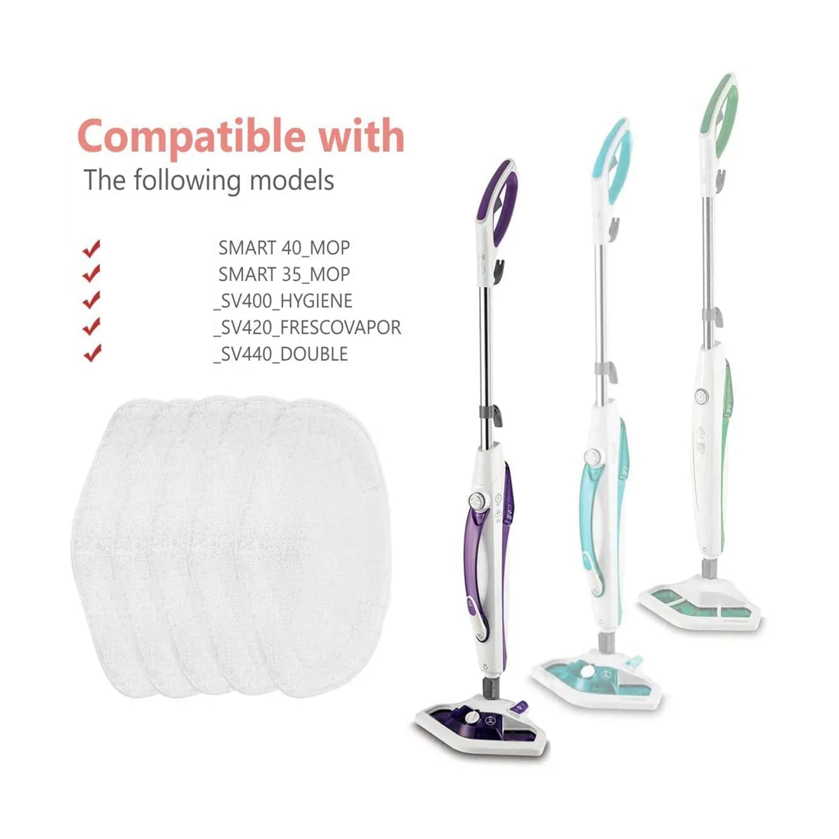 Насадка для швабры совместимая с Vaporetto Smart 40 Mop 35 аксессуары тканевые накладки