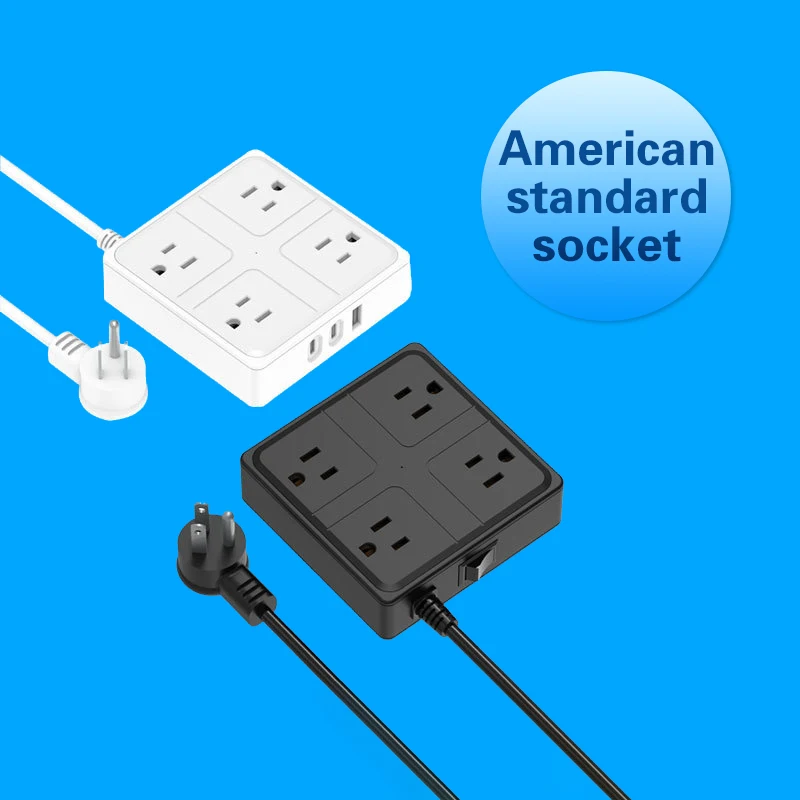 Удлинительный плоский удлинитель 1 2 м для защиты от перенапряжения 15 футов с 4