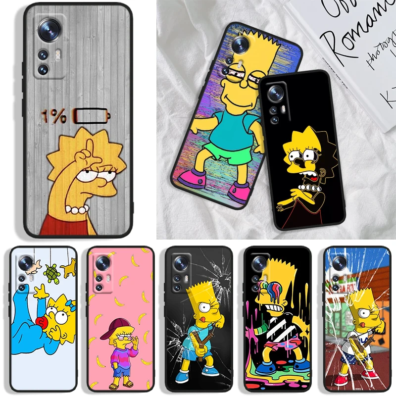 

Nice Simpsons animation Phone Case For Xiaomi Mi A1(5X) A2(6X) A3(CC9E) Play Mix 3 8 9 9T Note 10 Lite Pro SE Black Iuxury Back