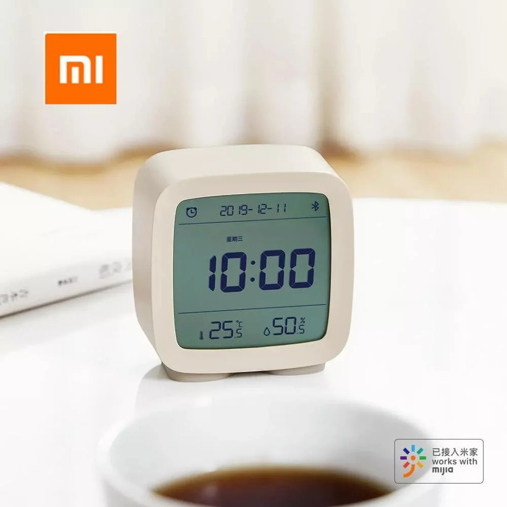 

Xiaomi cleargrass bluetooth alarm clock temperature and humidity display lcd screen adjustable nightlight with mijia app smart