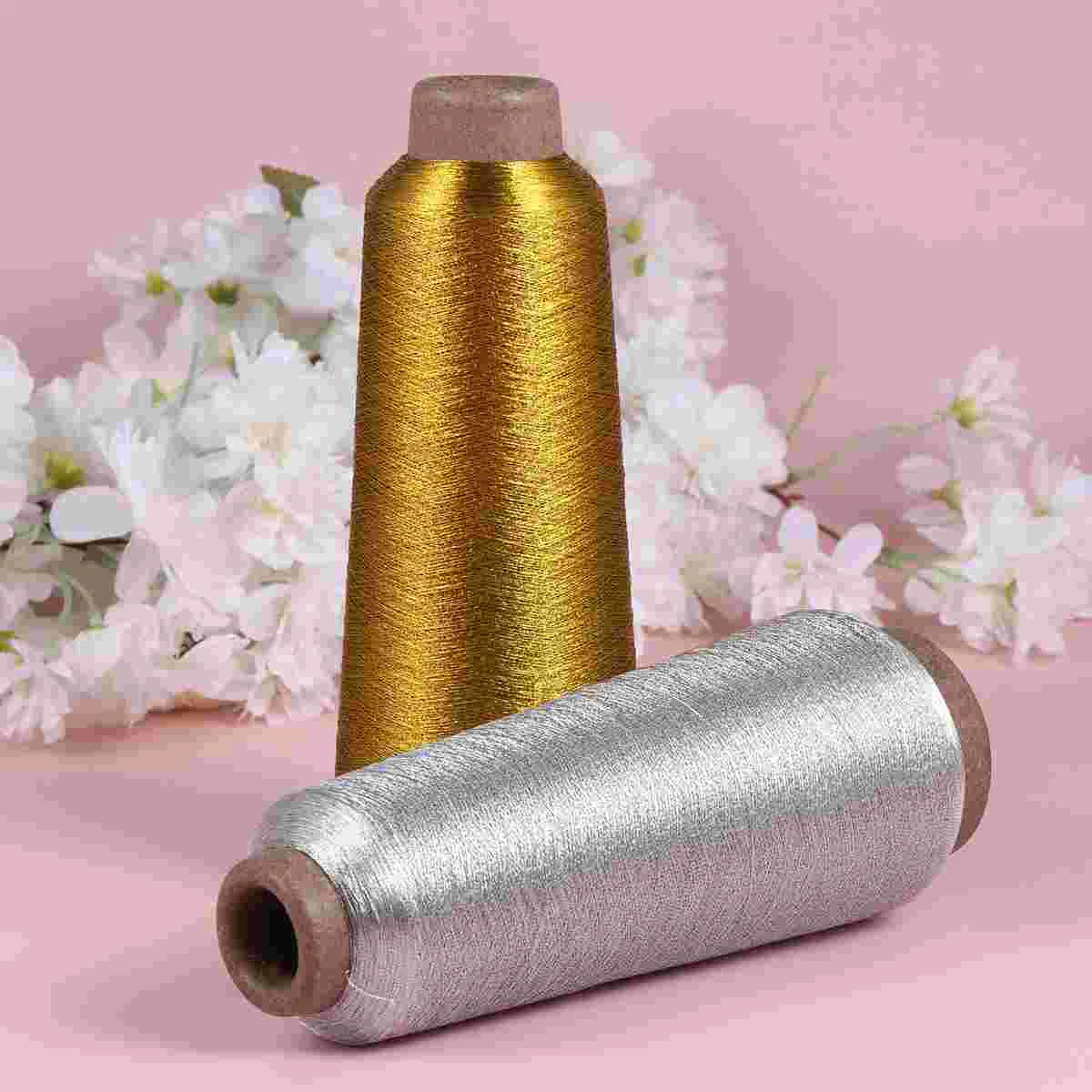 

Thread Embroidery Metallic Floss Gold Crosssilver Sewingmachine Computer Crafts Cord Threads Color Brothread Quilting Diy