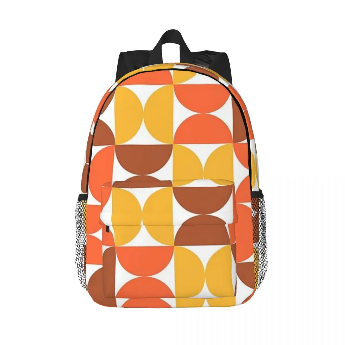 

Рюкзак цветной оранжевый с пастельным узором для мальчиков и девочек, сумка для книг, школьные портфели для студентов, ранец для ноутбука, вместительная сумка на плечо, 70s