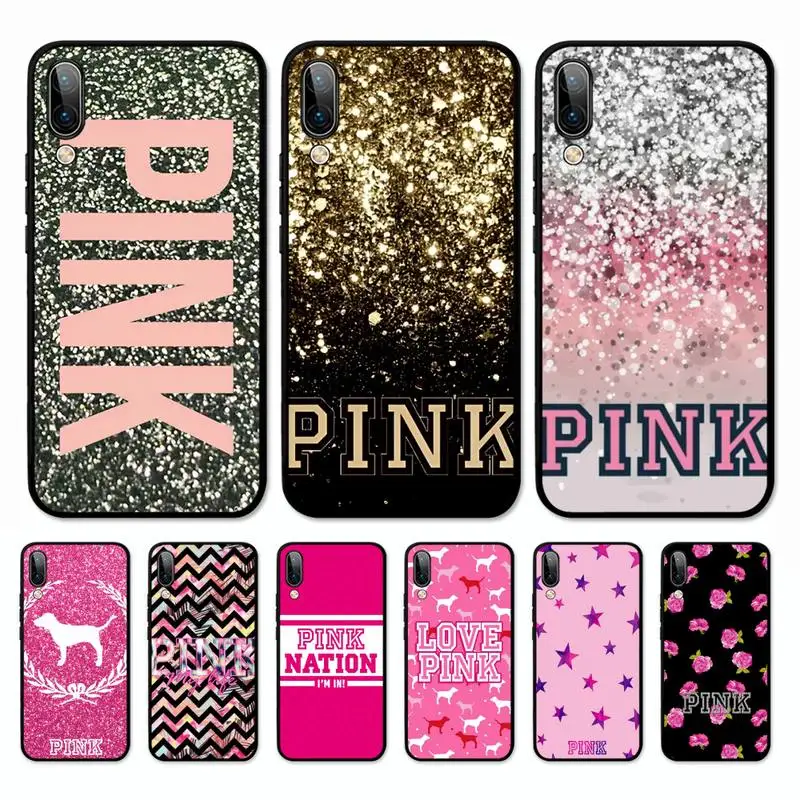 

PINK LOVE Phone Case for Vivo Y91C Y11 17 19 17 67 81 Oppo A9 2020 Realme c3