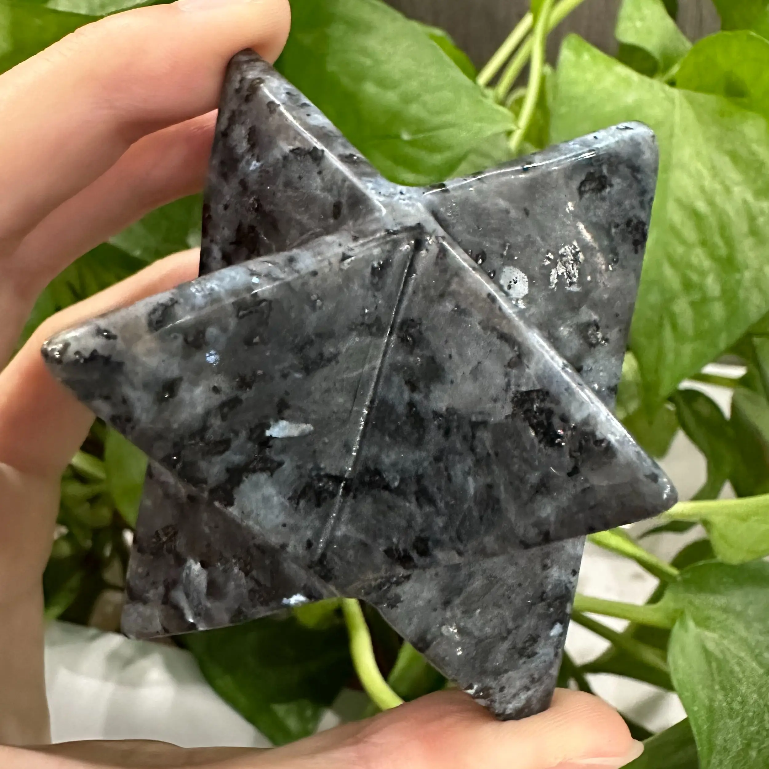 

Natural Obsidian Merkaba Energy Mineral Home Decor 1PCS