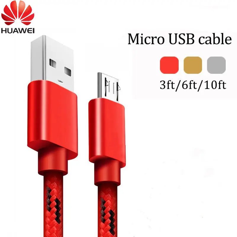 

Huawei Micro USB Cable 2.4A Fast Data Sync Charging Cable For Samsung Xiaomi LG HTC Andriod Microusb USB Phone Charger Cables