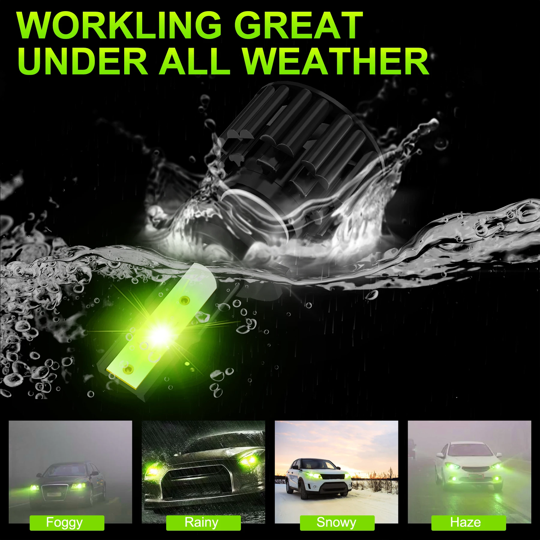 2Pcs H1 H3 H4 H7 Canbus H8 H11 HB3 9005 HB4 9006 Lemon Car Headlights Mini 100W 30000LM Light Bulbs Automobiles Auto Lamp - купить по