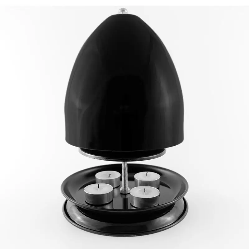 

Double Wall Hand Warmer With Candlestick Tea Lamp Oven Garden Patio Oven Candle Heating Tool Metal 6 Tea Lamps Fireplace Black