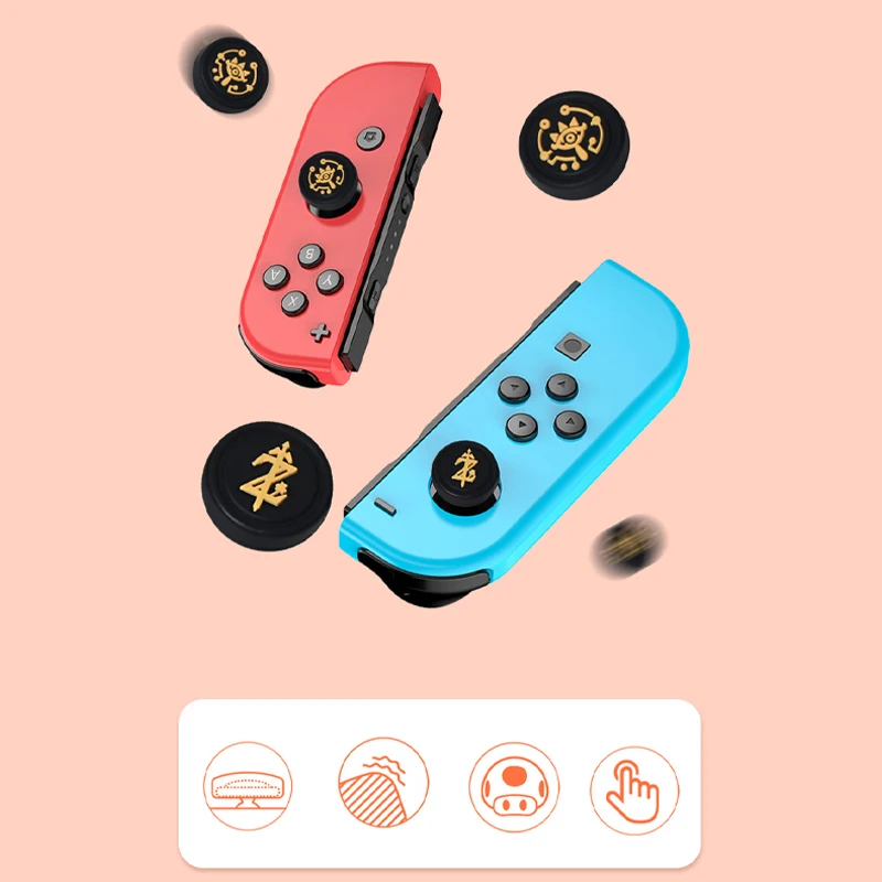 

4 Pcs Thumb Stick Grip Caps Compatible with Switch Lite Switch OLED Joystick Silicone Protective Cover