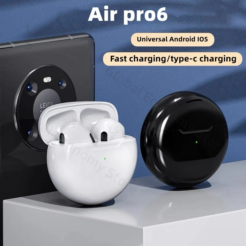 

Беспроводные наушники Air Pro 6 TWS с микрофоном, наушники Bluetooth, спортивные наушники для бега, наушники-вкладыши для Apple iPhone, Xiaomi, Pro6