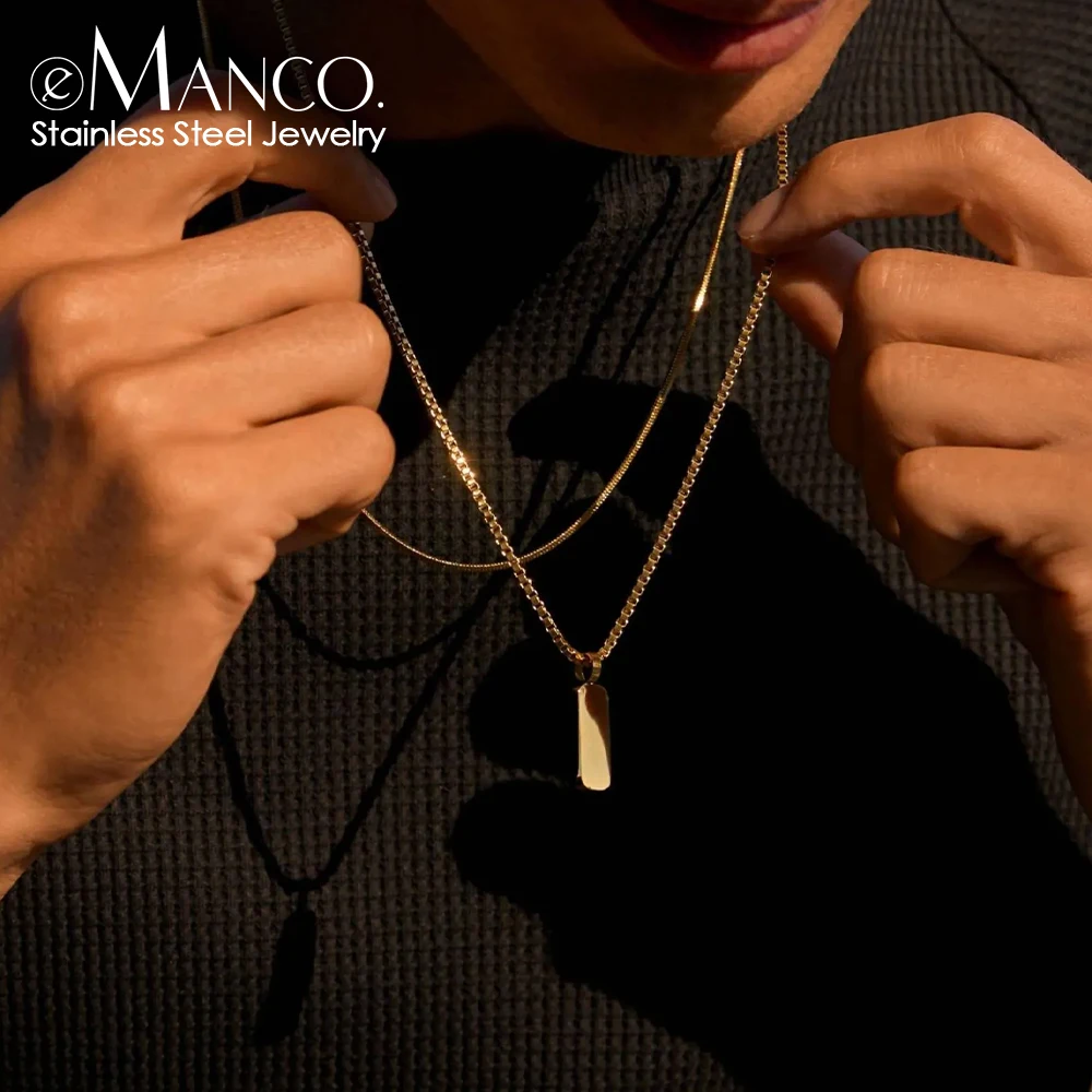 eManco Men's Titanium Steel Chain