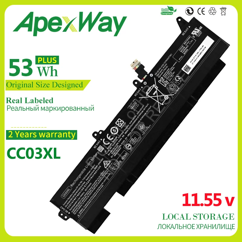 

ApexWay CC03XL HSTNN-LB8Q Battery For HP ZBook FIREFLY 14 G7 G8 830 835 840 845 MT32 MT46 EliteBook ProBook 635 AERO L77608-1C1