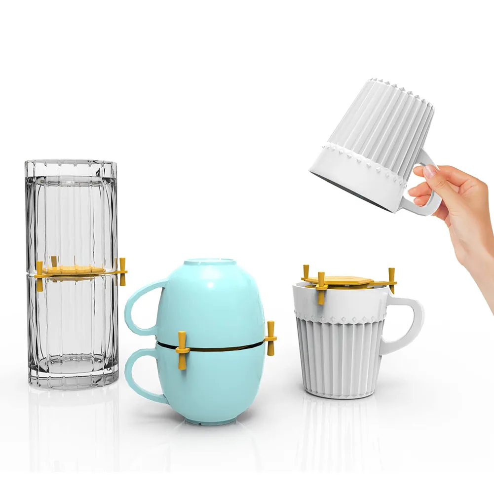 

Expandable Stackable Cup Holder Coffee Mug Organizer Storage Stackers Kitchen Cabinet Tabletop Shelf For Coffee Cups Holder