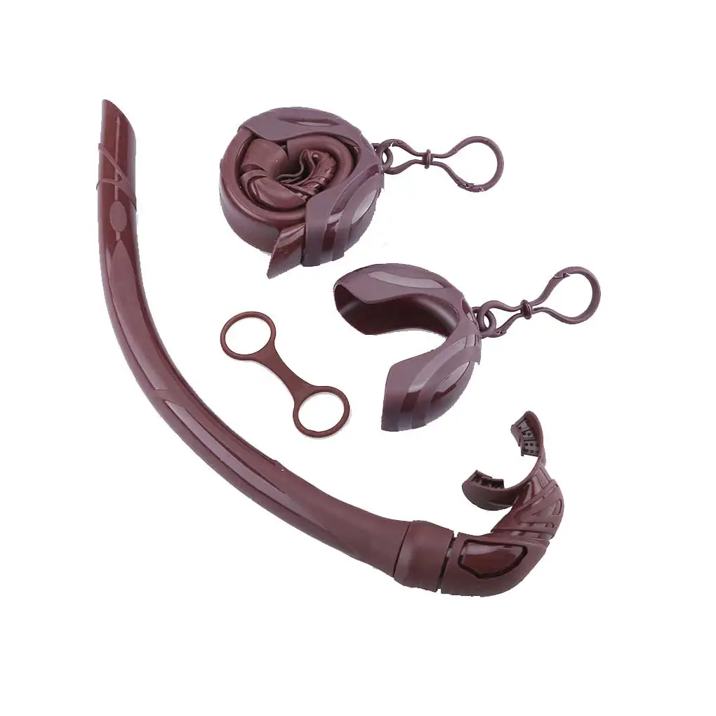 

1/2/3 профессиональная Складная трубка для подводного плавания с футляром для хранения Дыхательный Шланг для дайвинга принадлежности для во...