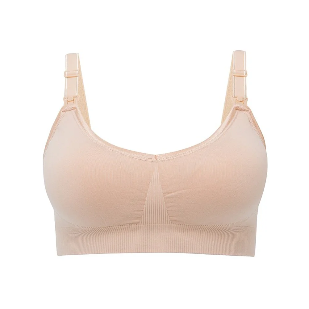 

WEICHENS Women Wirefree Maternity Nursing Bras Pregnancy Breathable Prevent Sagging Breast Breastfeeding Easy Open Buckle Bras