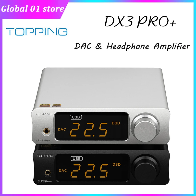 

Усилитель для наушников TOPPING DX3 PRO + ES9038Q2M DAC HiFi аудио декодер USB 768 кГц DSD512 Bluetooth 5,0 LDAC с дистанционным управлением