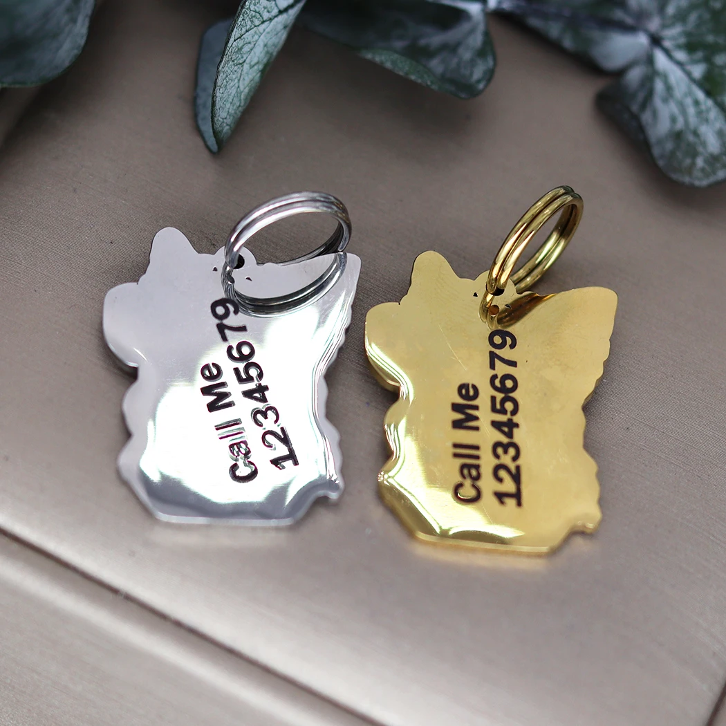 Идентификационная бирка для питомца из нержавеющей стали с серебряной