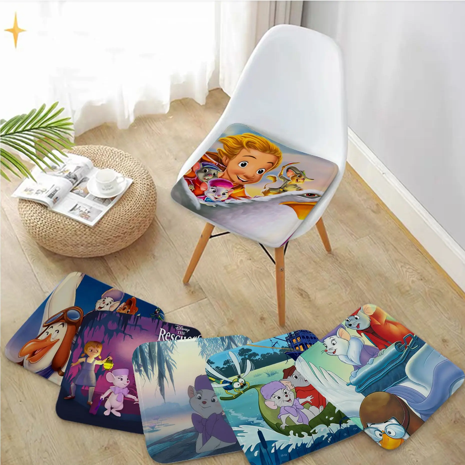 

Disney The Rescuers Cushion Mat European Chair Mat Soft Pad Seat Cushion For Dining Patio Home Garden Sofa Decor Tatami