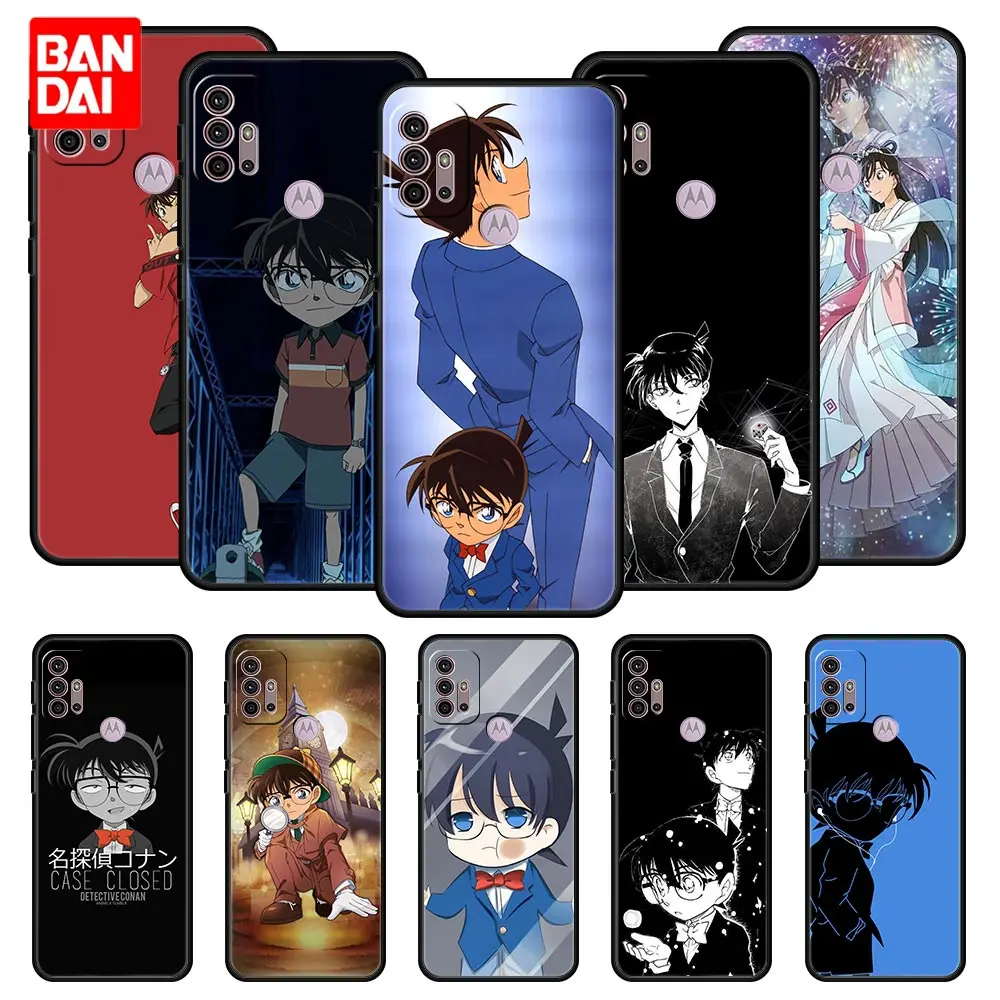 

Cover Case for Motorola Moto G30 G50 G60 G8 G9 G200 G31 G60s Power Plus Play Lite Bag Capa Armor Phone Anime Detective Conan