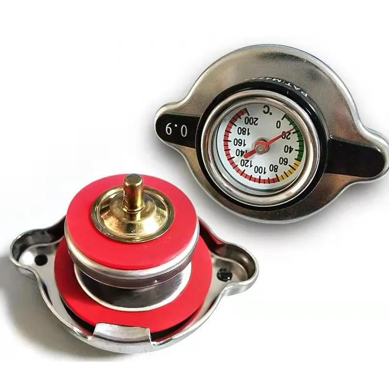 

Excavator with universal water temperature gauge with thermometer