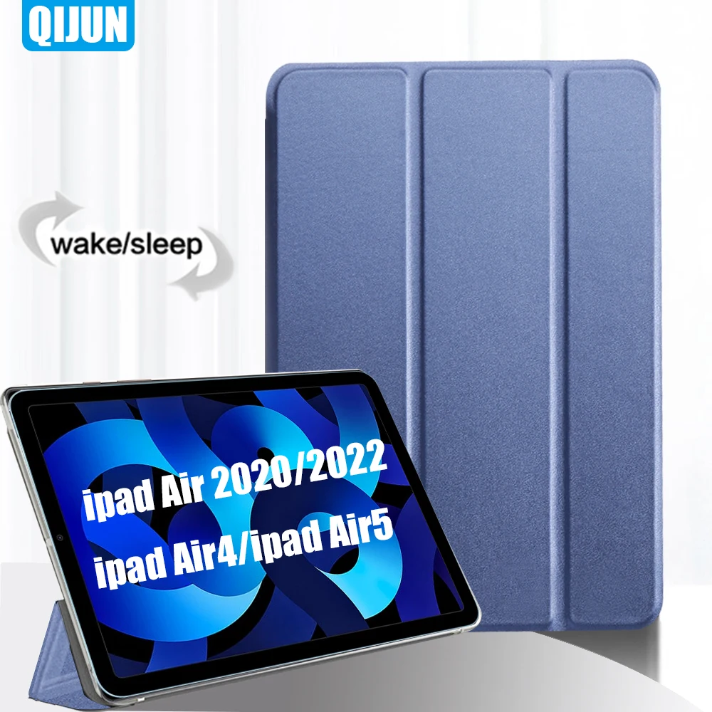 

Tablet case for Apple ipad Air 4 2020 10.9" Air4 Smart sleep wake up Tri-fold Full Protective flip cover A2072 A2316 A2324 A2325