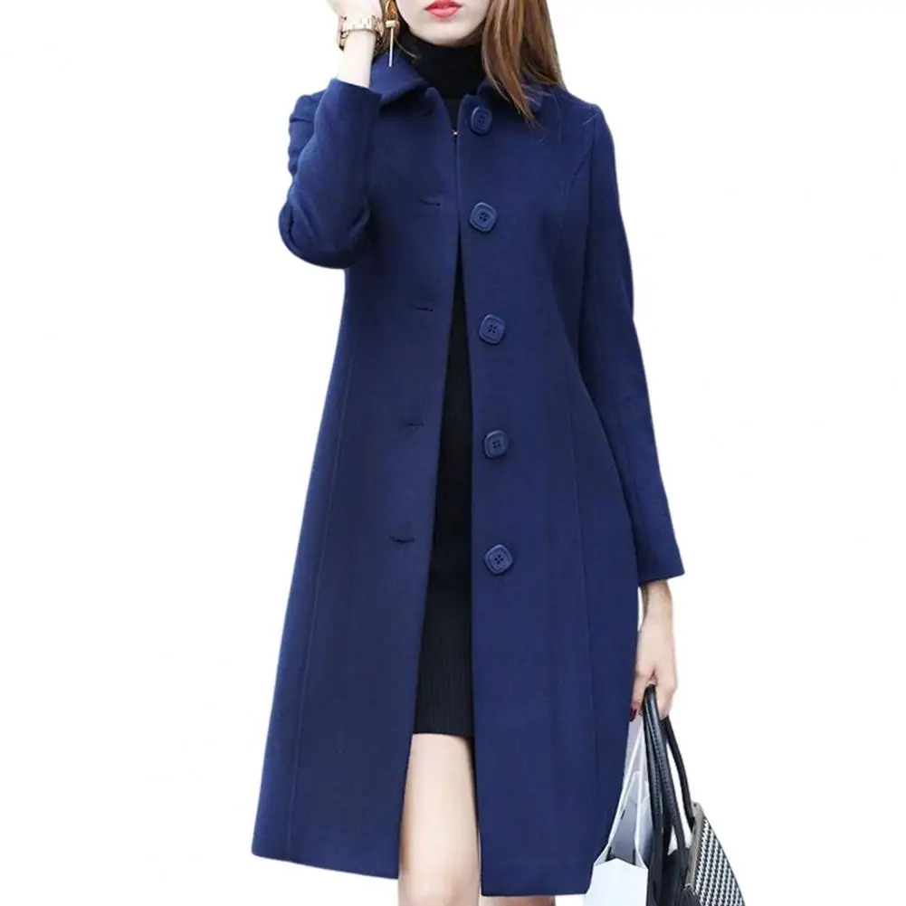 Elegant Women Coat Thick Winter Coat Western Style Lapel Jacket