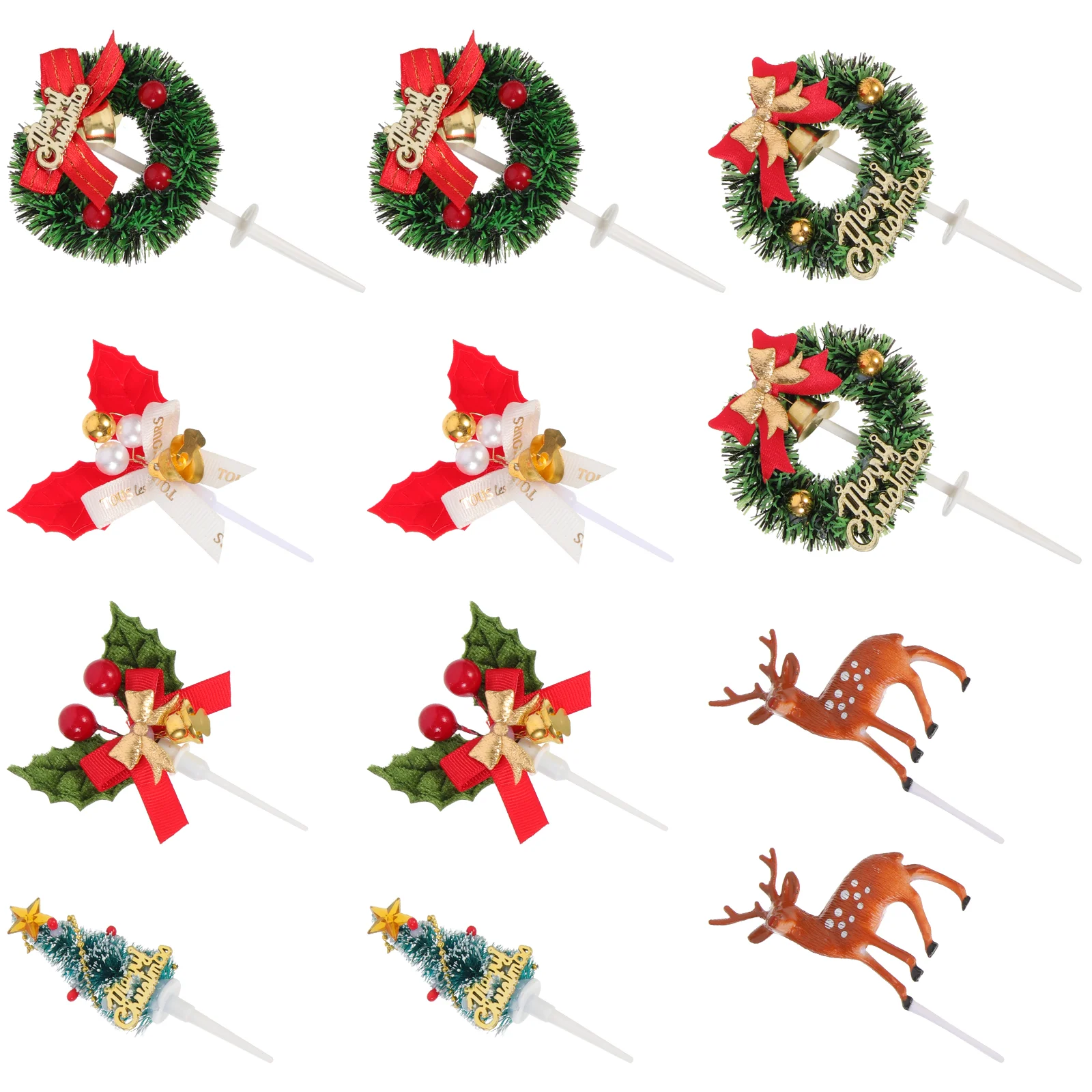 

Cake Decorations Christmasdesigns Cupcake Picks Novelty Holly Fondant Snowman Frills Design Merry Baking Party Decor Favors Kids