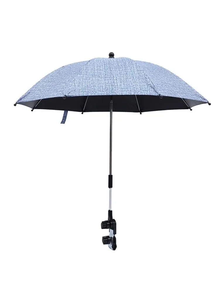 

Flexible Baby Stroller Umbrella Denim Blue Cart UV Protection Umbrella Baby Pram Parasol With Holder For Trolleys Outdoor