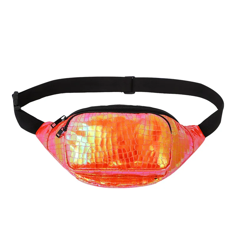 Fashion gradient men's chest bag casual simple laser crossbody bag waterproof multi-functional chest bag