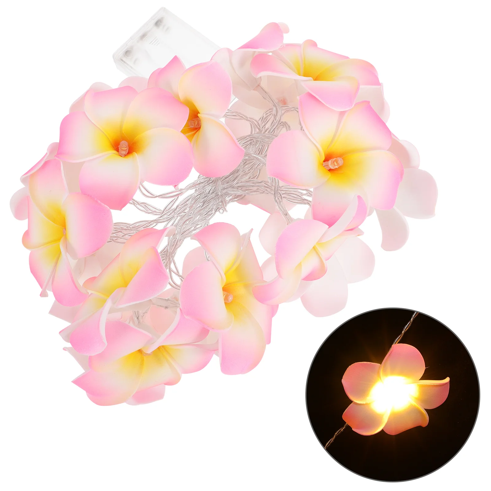 

1 Set Plumeria rubra Lights String Floral Light String Wedding LED Lights String