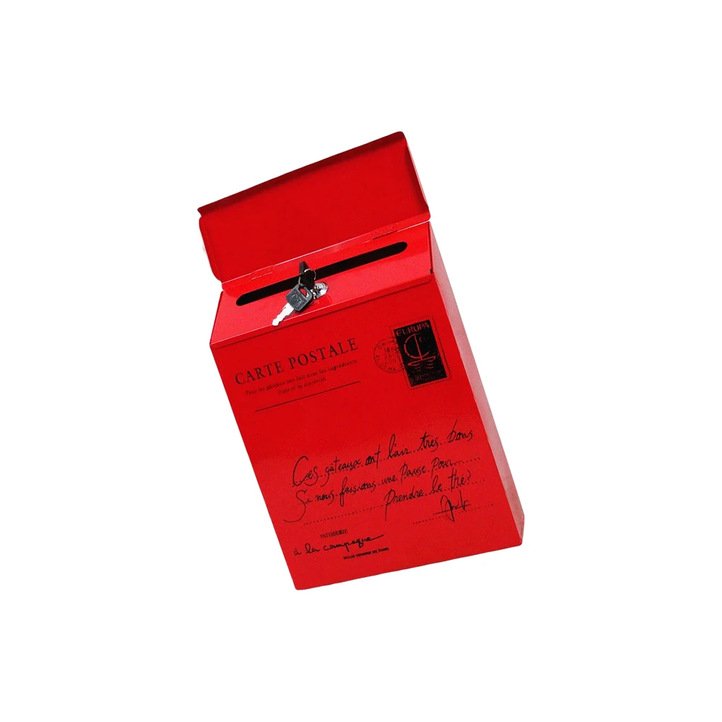 

Post Box Mail Case Garden Decor Iron Structure Fine Workmanship Long-lasting Exquisite Yard Decors Sweet Gift Wall Mailboxes