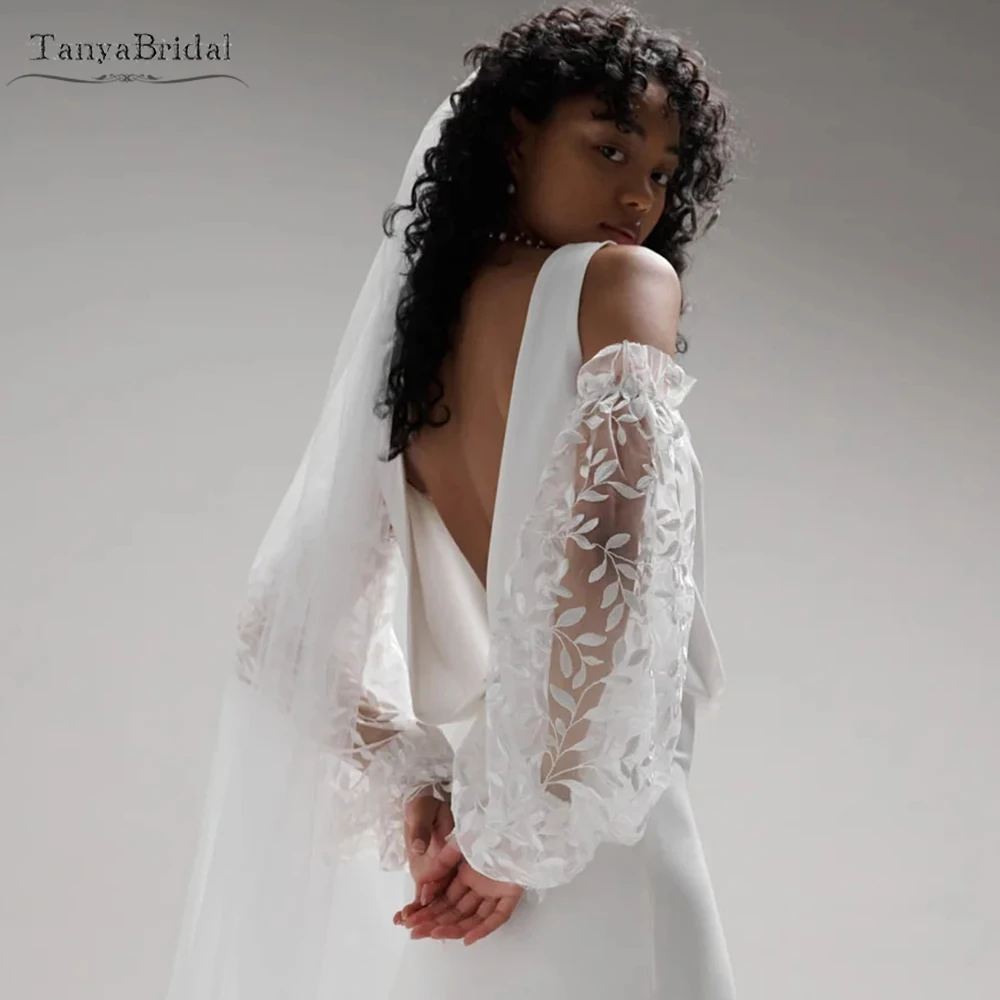 

Blossom Floral Lace Sleeves Detachable ,Bridal Puffy Fingerless Gloves Chic DG304