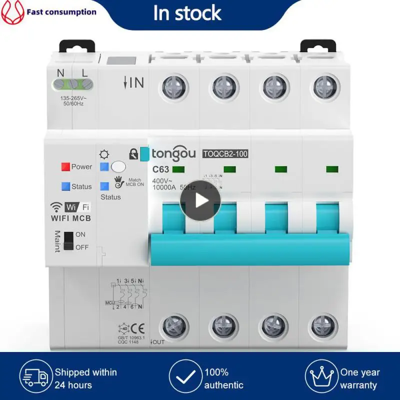 

Smart Life 4p Remote Control Metering Switch Automatic Mcb Timer Measurement Circuit Breaker Work With Alexa Google Home Ifttt