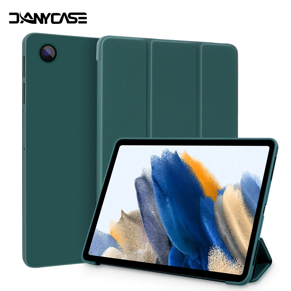 Funda inteligente de cuero PU para tableta Samsung Galaxy Tab A8 X205 X200 S6 Lite P610 P615 A7 A7 lite A8.0 A10.1 A10.5