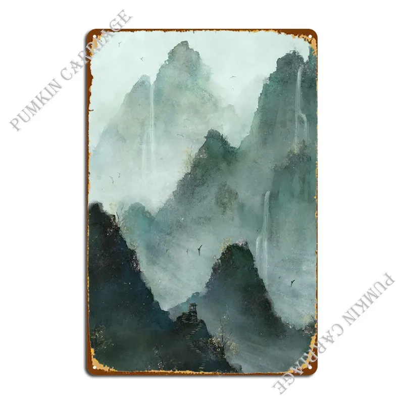 

Japanese Wood Print 003 Metal Sign Cinema Retro Cave Garage Tin Sign Poster