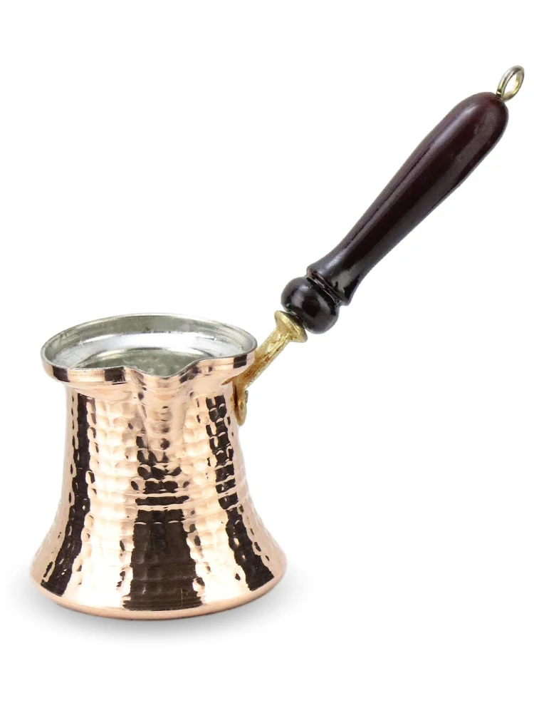 

Morya Copper Turkish Coffee Pot Mocha Espresso Latte Ewer Vintage Jazzva Briki Coffee Pot Kettle Drink Tool Cafetiere Stovetop 300ml