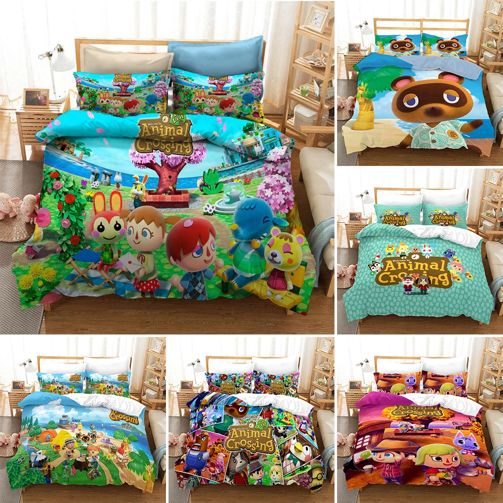 

Комплект постельного белья из 2/3 предметов, с 3D-принтом в виде пересекающихся животных, с рисунком из мультфильмов для подростков