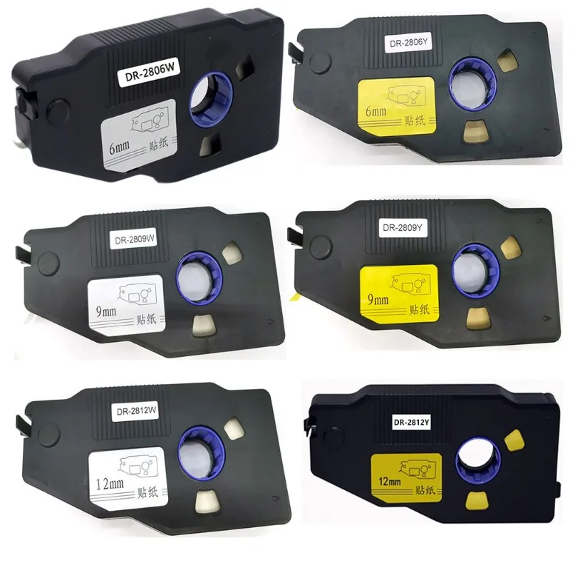 5/10 шт. кассетная лента этикетка 6 9 12 мм x 15 м белая желтая чернильный картридж для