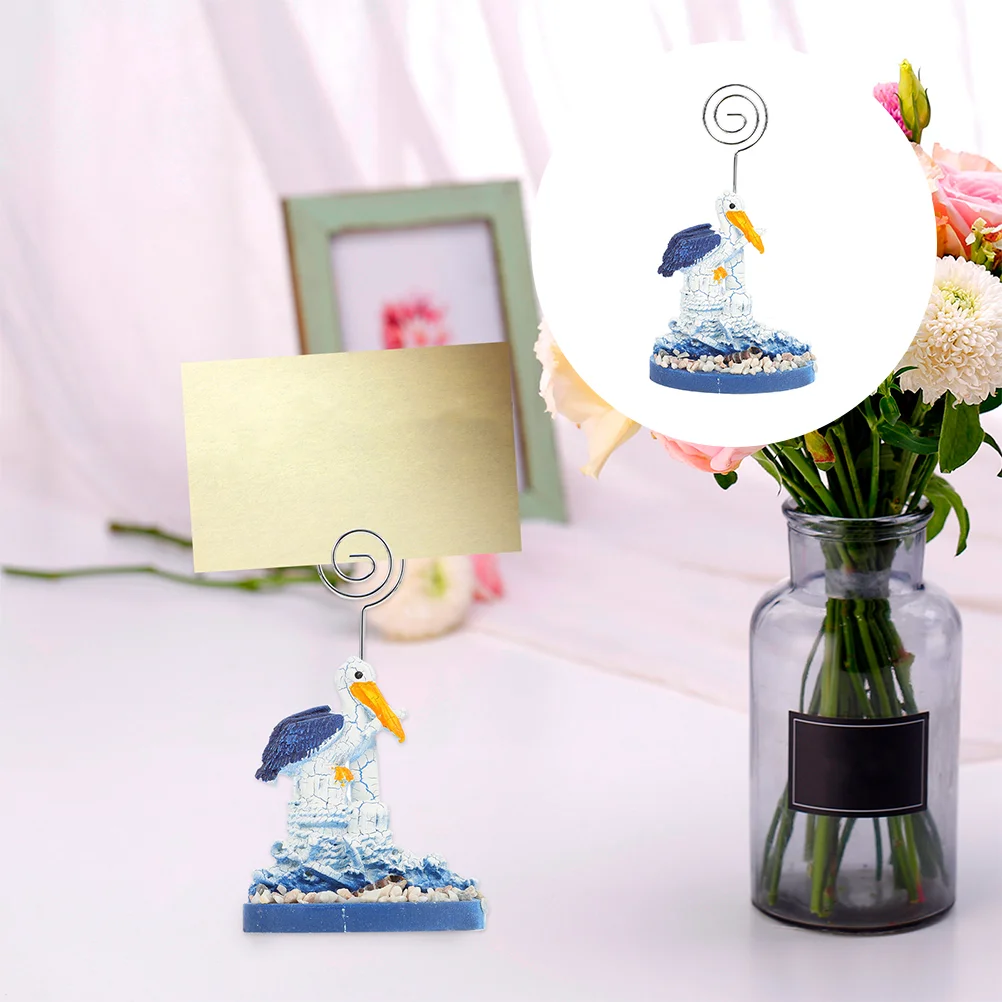 

2pcs Desktop Photo Clips Mediterranean Style Memo Stand Clamp Note Stands