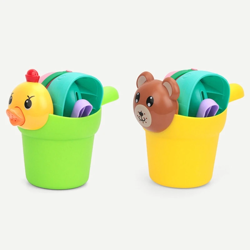 4PCS Waterwheel Toy Bathtub Playset BPA Free for Baby Boy Girl Suction Fixed N0HD