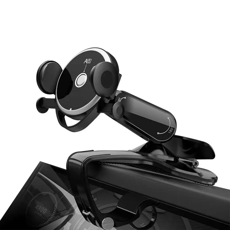 

Автомобильный держатель для сотового телефона, держатель для телефона на приборной панели, Универсальное крепление для телефона с номерной табличкой, вращающийся на 360 градусов патрон, вид сзади автомобиля