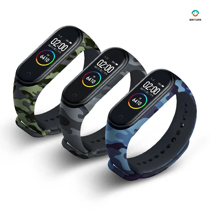 

Camouflage Silicone Strap for Miband 7 6 5 4 Smart Watch Wrist Straps for Xiaomi Mi Band 6 5 4 Replacement Wristband Bracelet
