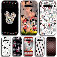 cartoon mickey minnie mouse case for samsung galaxy s10 plus lite s10e phone case for samsung s10 5g tpu black silicone cover