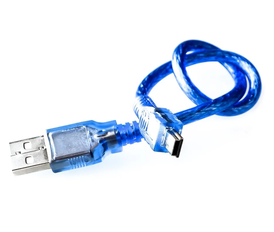 USB-кабель 30 см для Uno r3/Nano/MEGA 2560/Leonardo/Pro micro/DUE Blue высококачественный тип A USB/Mini USB/Micro