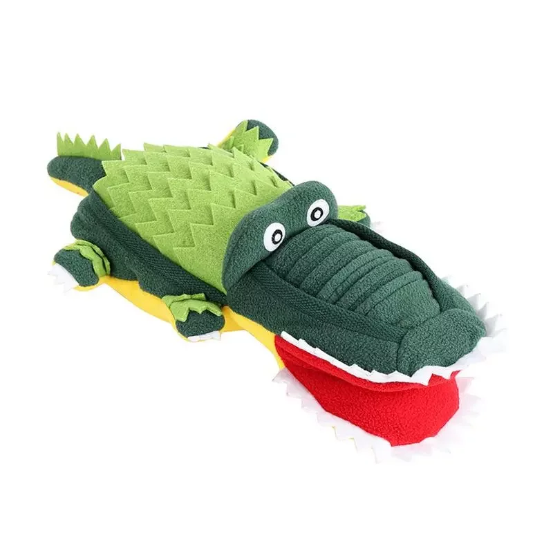 

Crocodile Dog Toy Hide Food Slow Food Pet Vocal Toy Dog Animal Shape Pet Slow Feeding Pad Gift For Dogs