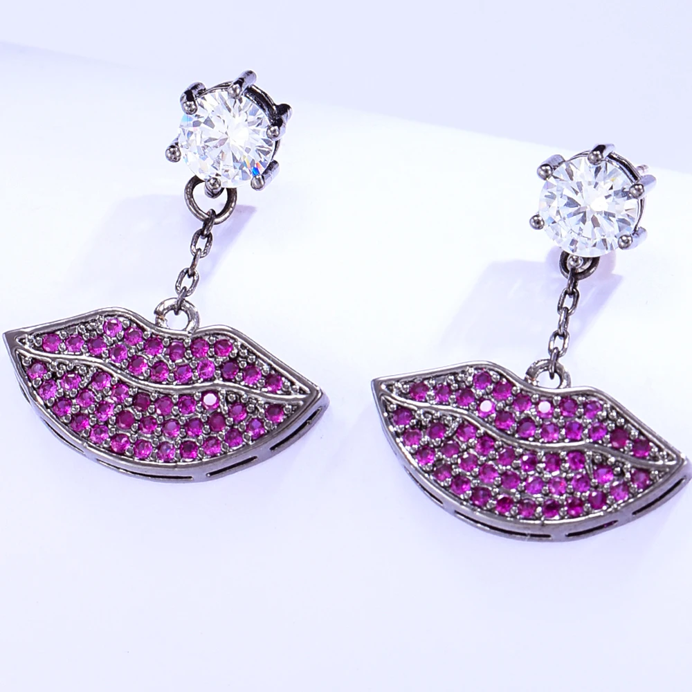 

soramoore New Women's Earrings Korean Style Sexy Lip Vintage Dangle Drop Earring Set 2022 Trend Earings Female Jewelry