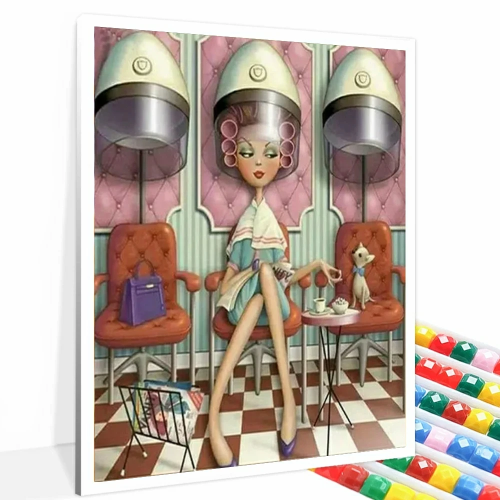 

Hairdressing Lady Ai Yazawa 5D DIY Diamond Painting Rhinestones Embroidery Cross Stitch Home Decor Handicraft 2022 New Arrival